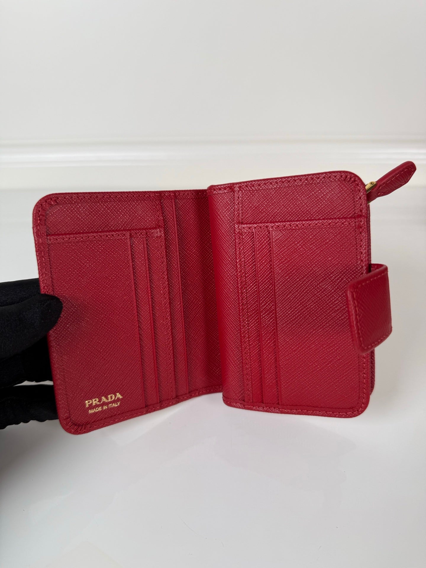 Prada Short Wallet Red 1ML018 - View 3