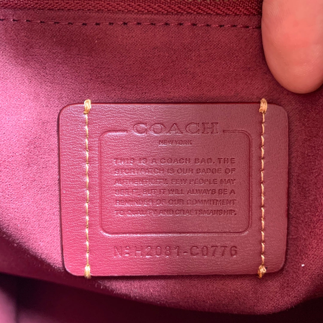 coach tote bag brown pvc 0776