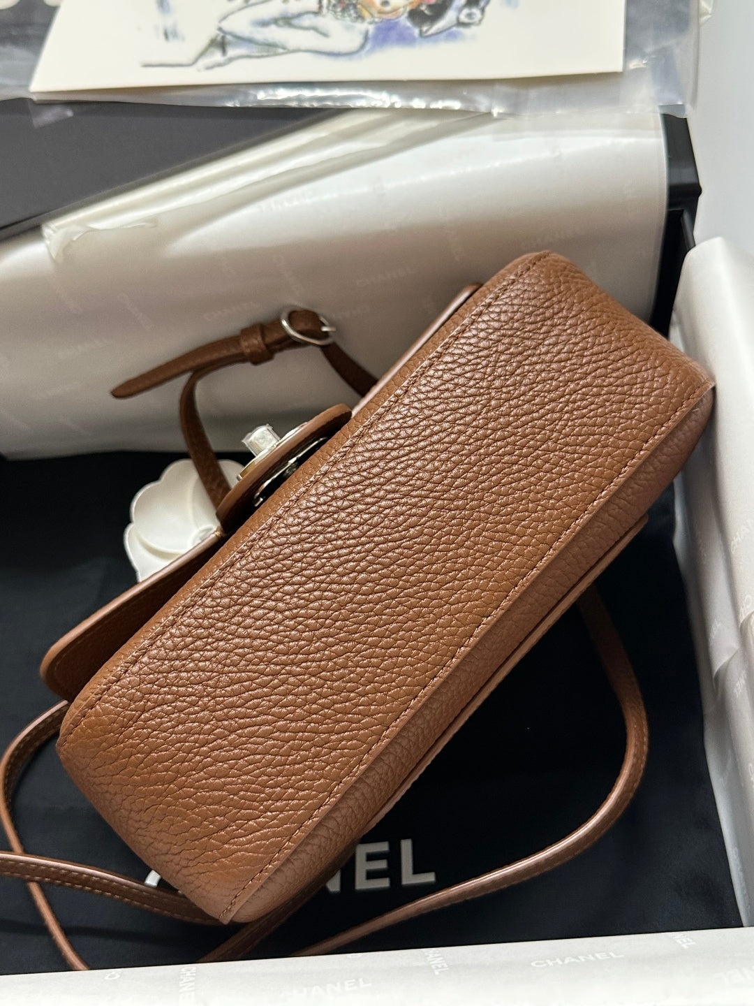 Chanel Maxi Flap Bag Caramel Gold Hardware AS6573