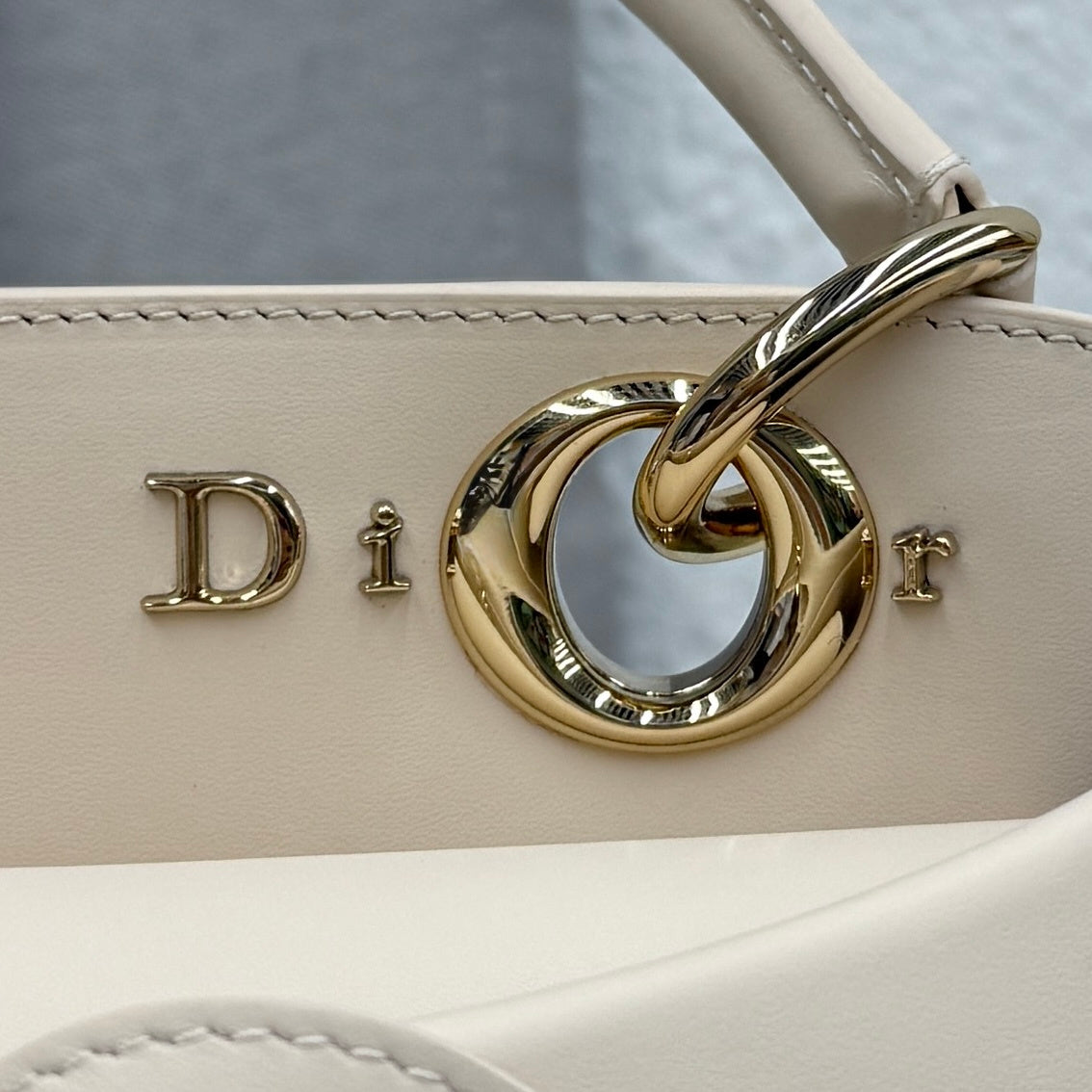 Dior Bow Tote Light Beige Gold Hardware DO0737 - Image 3