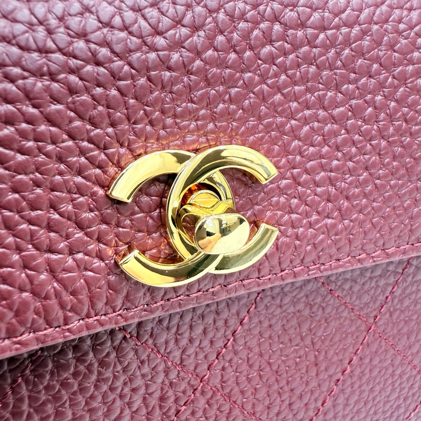 Chanel 26S Flap Bag Burgundy Calfskin AS6288