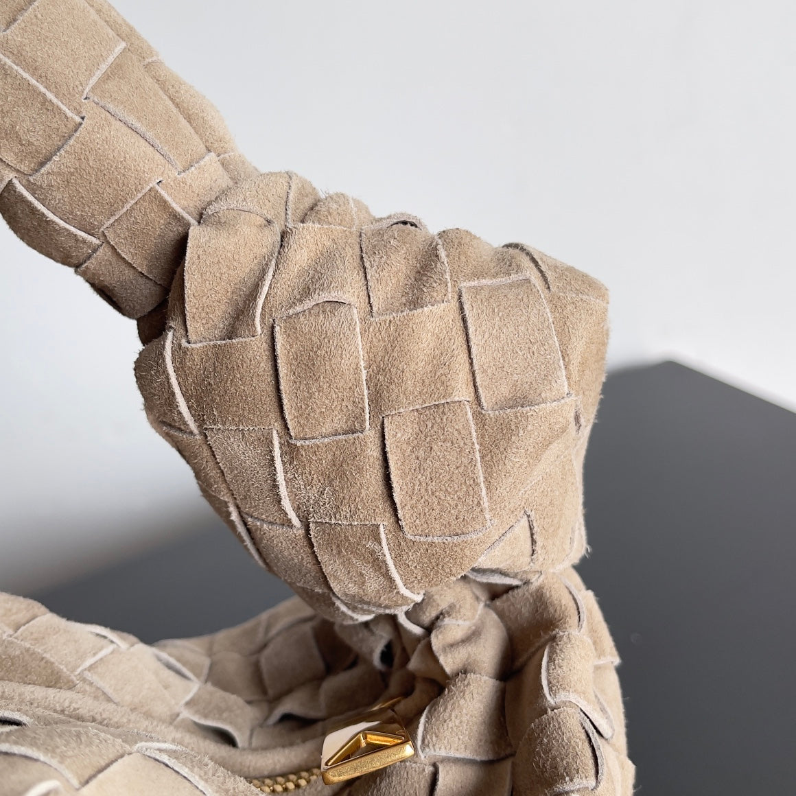 Bottega Veneta Jodie Medium Suede Camel 690225