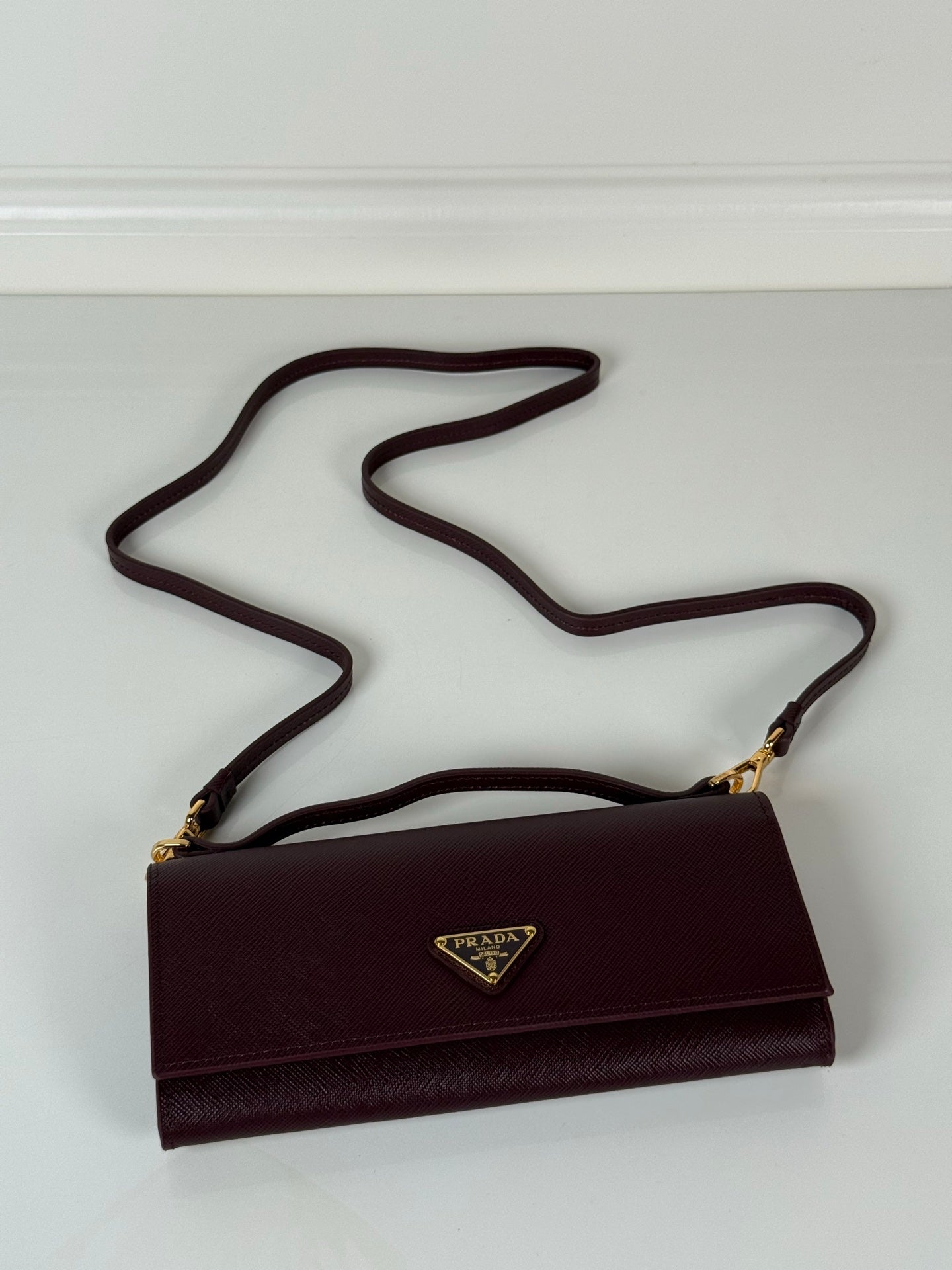 Prada 1MT042 Wallet Maroon - View 7