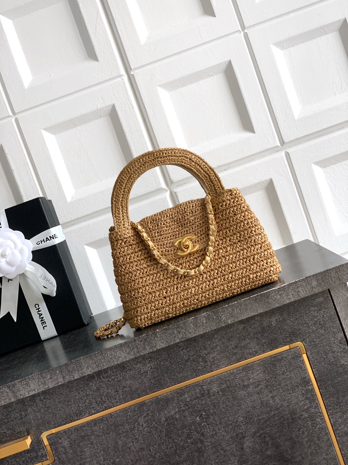 Chanel 26C Kelly Chain Bag Brown AS4416
