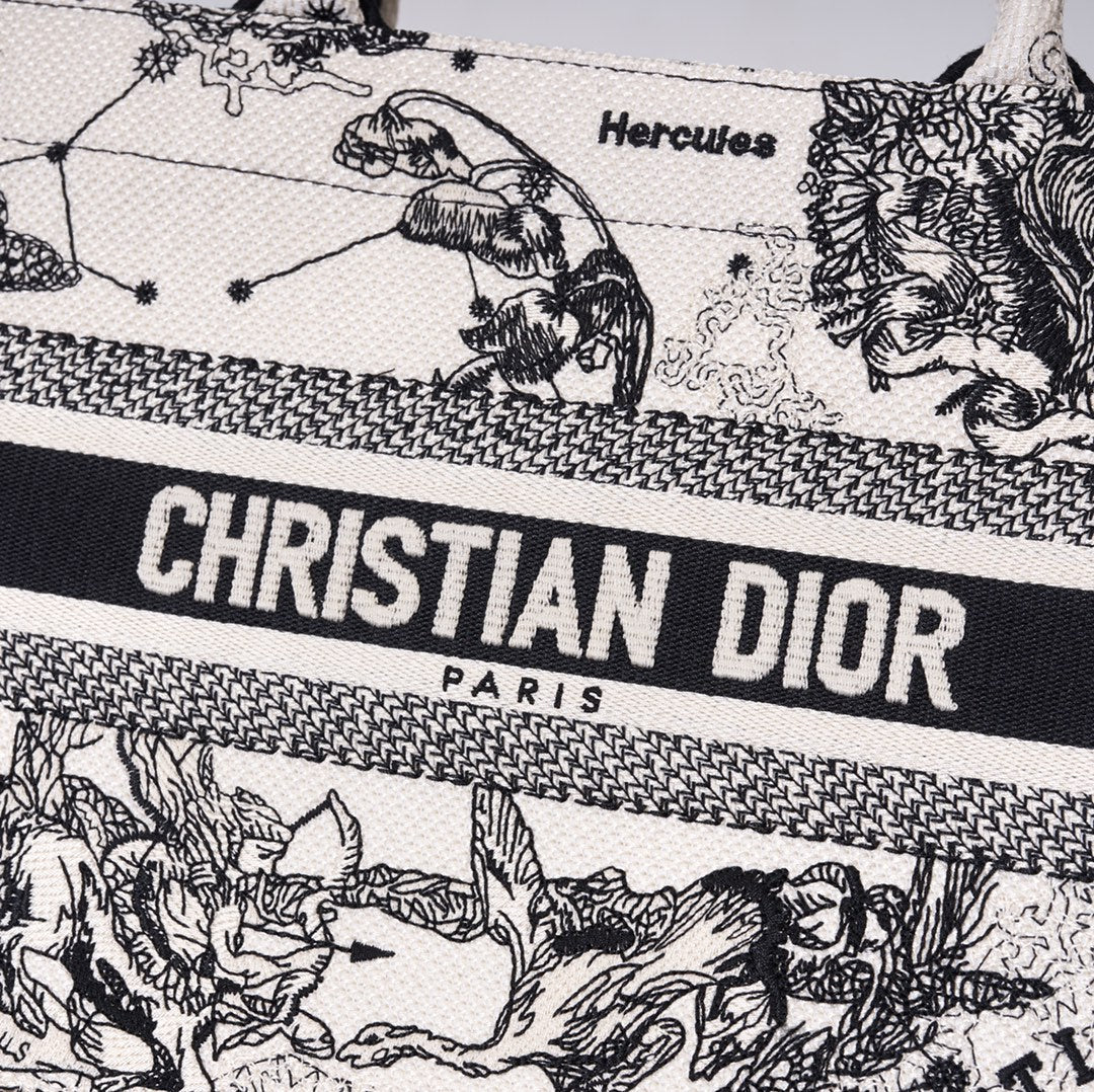 dior book tote christian d10r size 1286 black