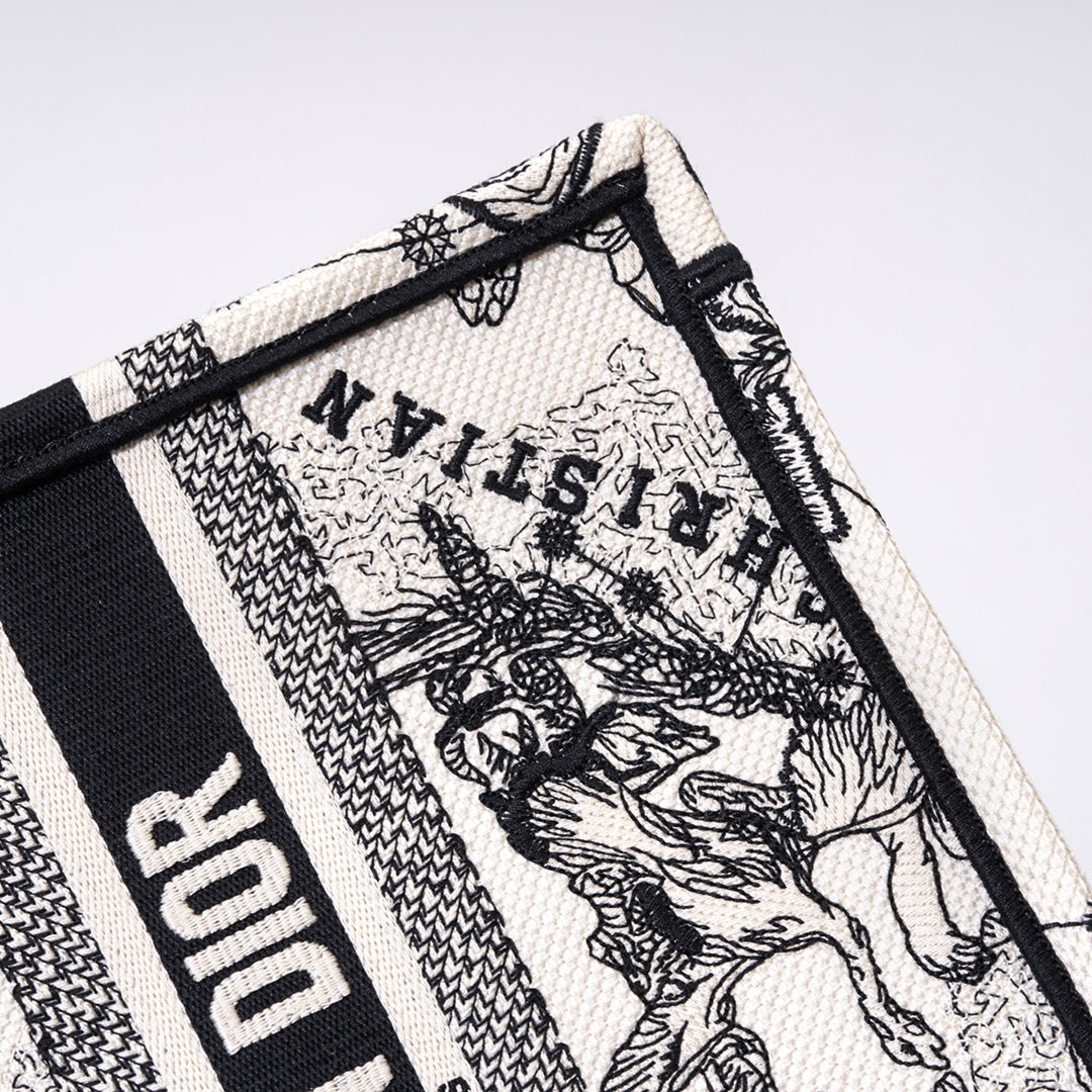 dior book tote christian d10r size 1286 black