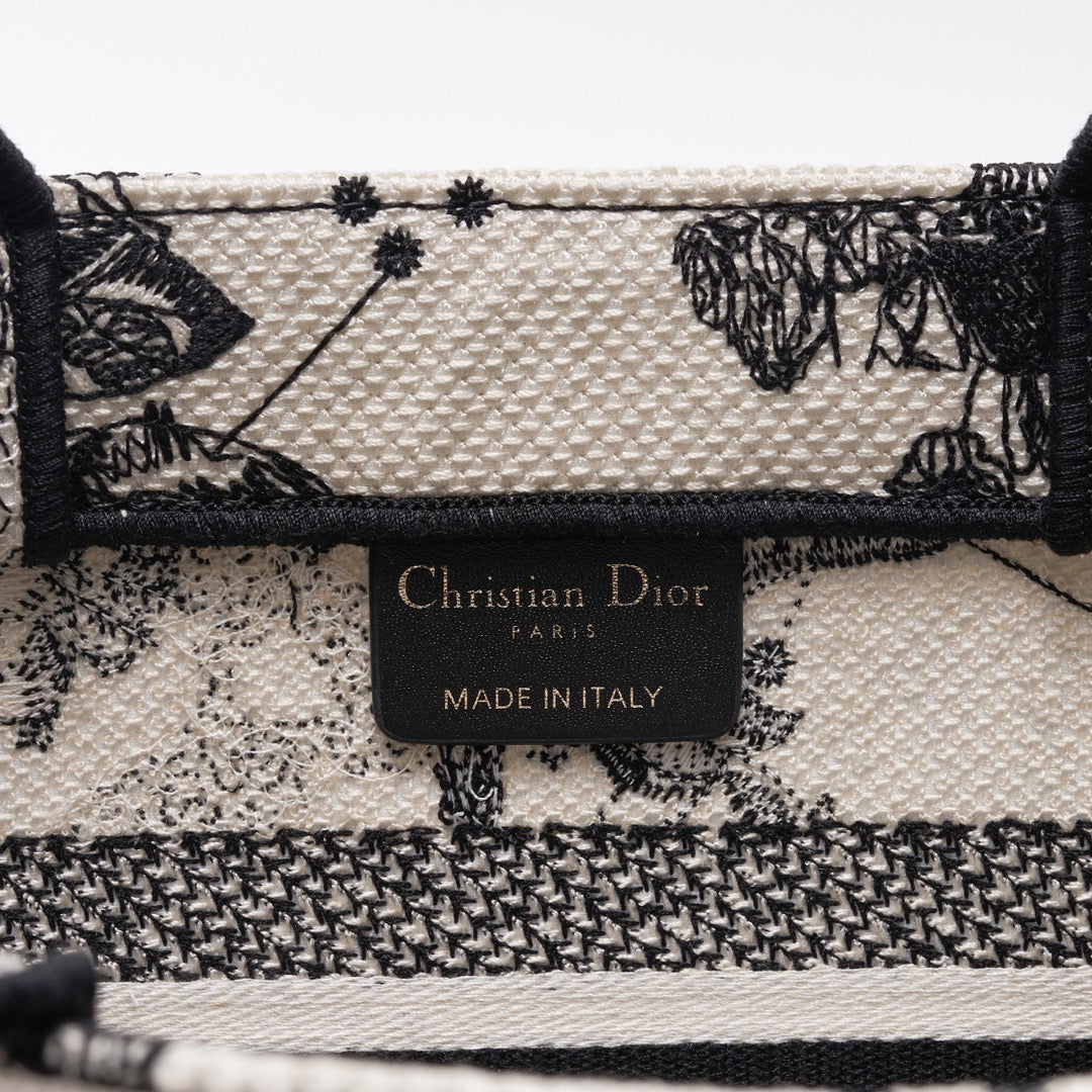 dior book tote christian d10r size 1286 black