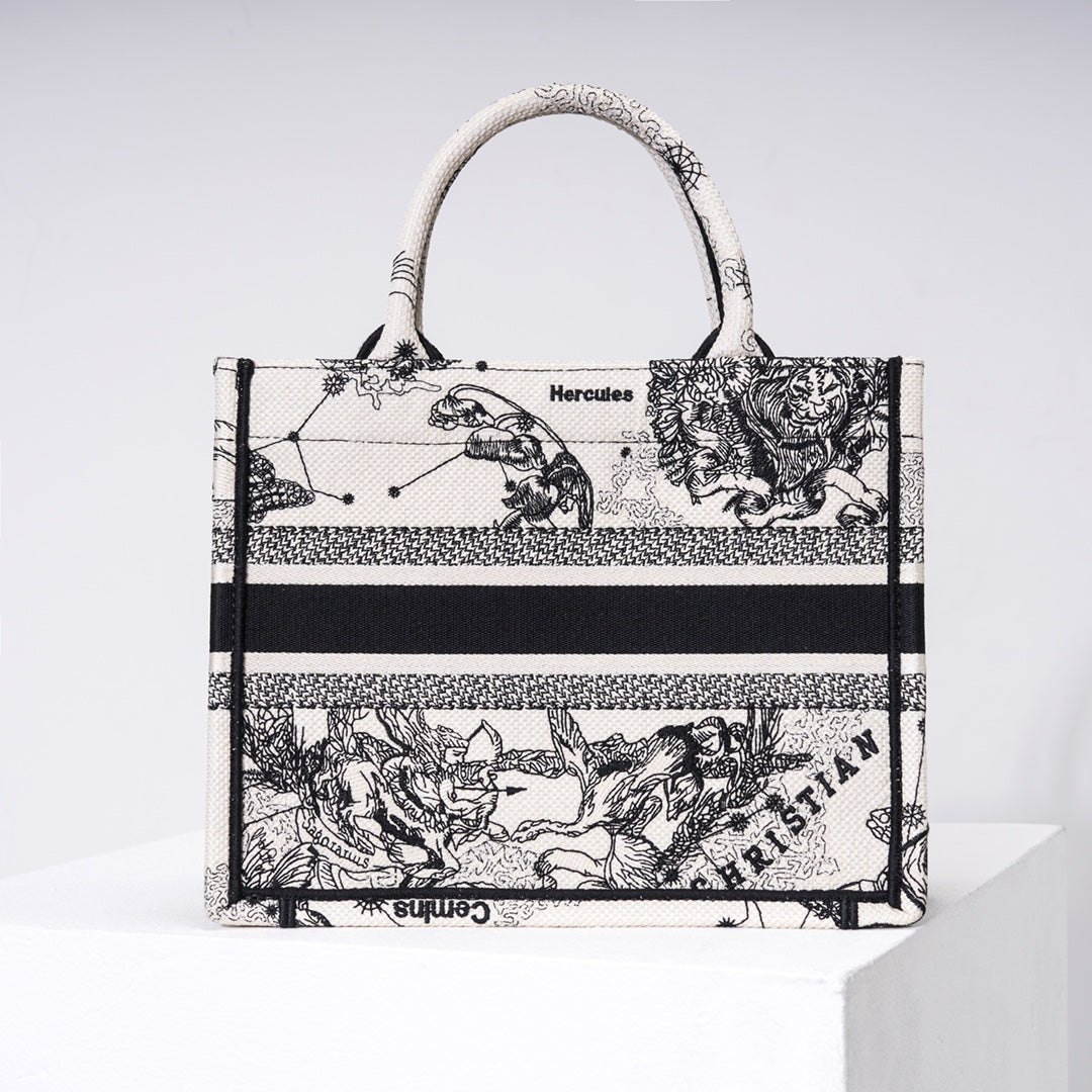 dior book tote christian d10r size 1286 black