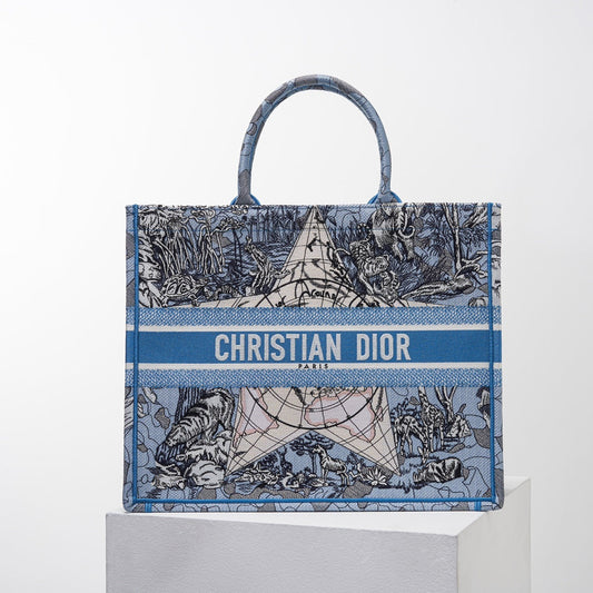 dior book tote blue big size 1286