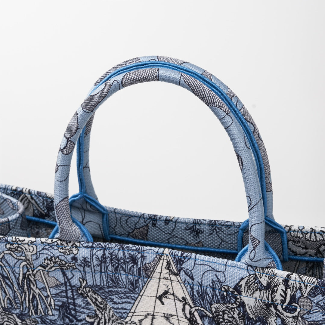 dior book tote blue big size 1286