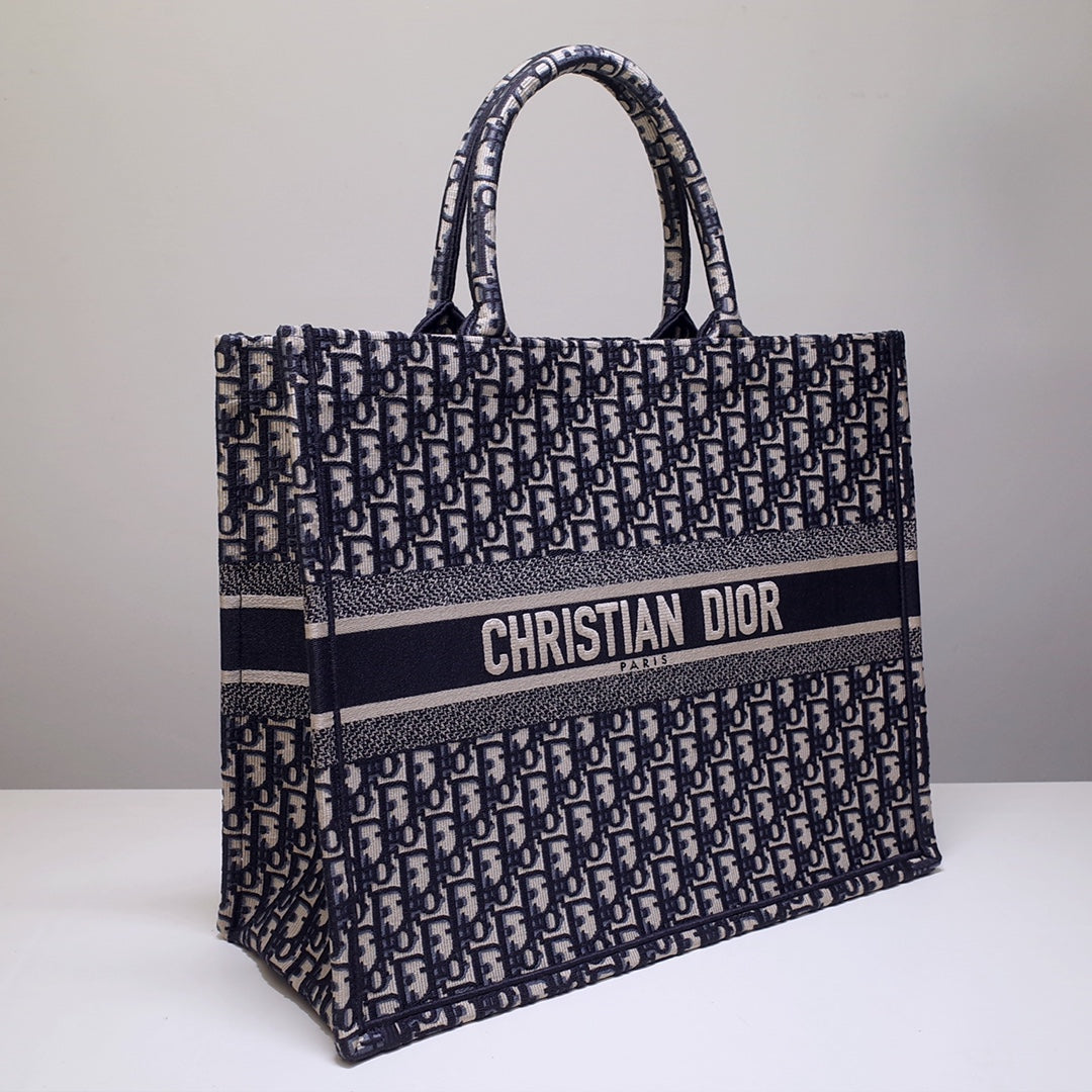 book tote dark blue big size 1286 oblique