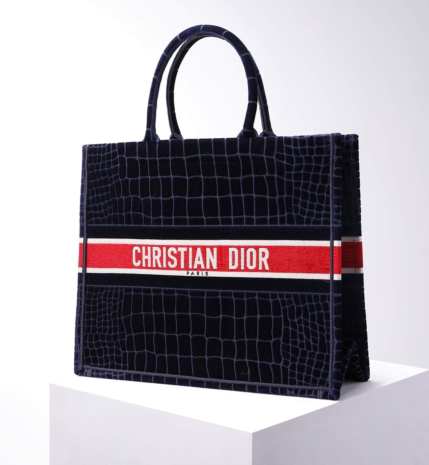 1286 book tote big size 41 5cm 36 5cm embroidery logo red handbag black