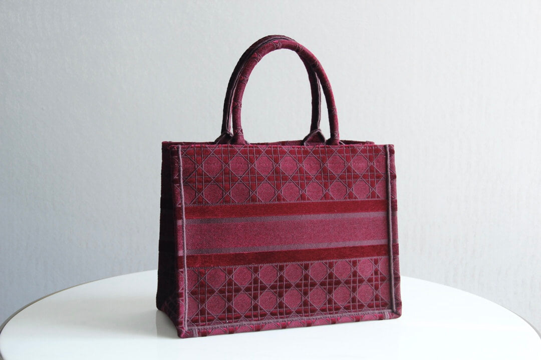 1286 book tote big size 41 5cm 36 5cm embroidery logo red handbag rose red