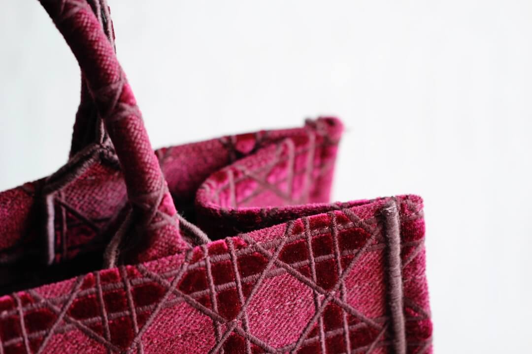 1286 book tote big size 41 5cm 36 5cm embroidery logo red handbag rose red