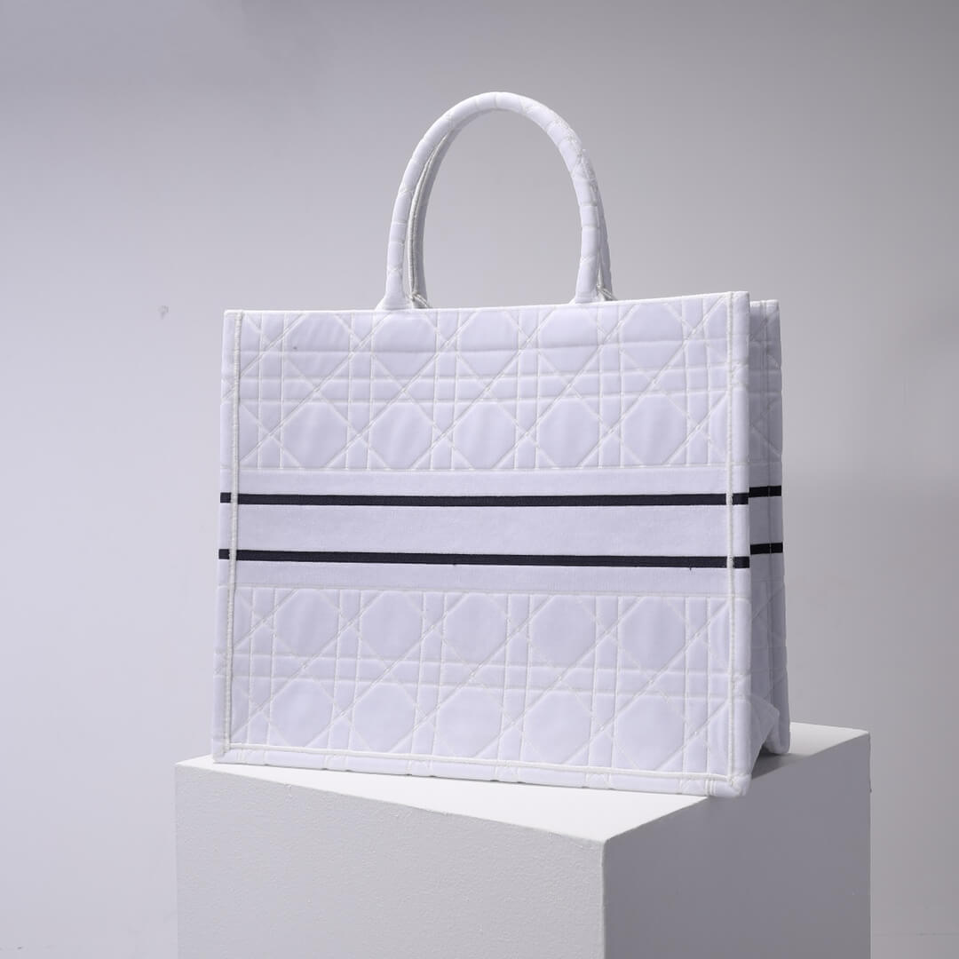 1286 book tote big size 41 5cm 36 5cm embroidery logo red handbag white