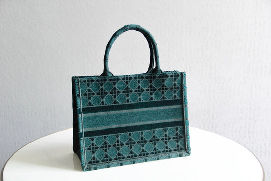 1286 book tote big size 41 5cm 36 5cm embroidery logo red handbag green 1