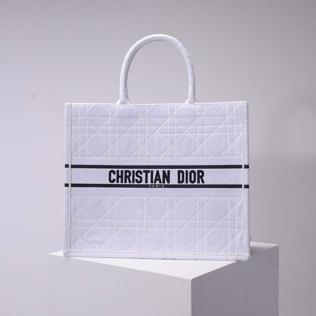 1286 book tote big size 41 5cm 36 5cm embroidery logo red handbag white