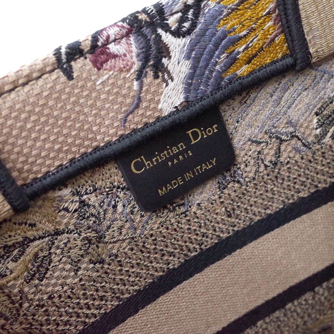 1286 book bag tote embroidery 36 5cm 41 5cm handbag brown printing