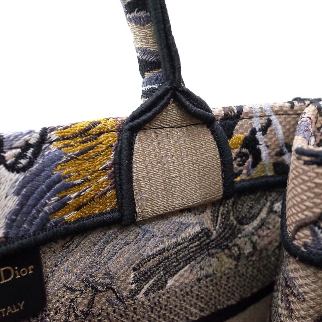 1286 book bag tote embroidery 36 5cm 41 5cm handbag brown printing