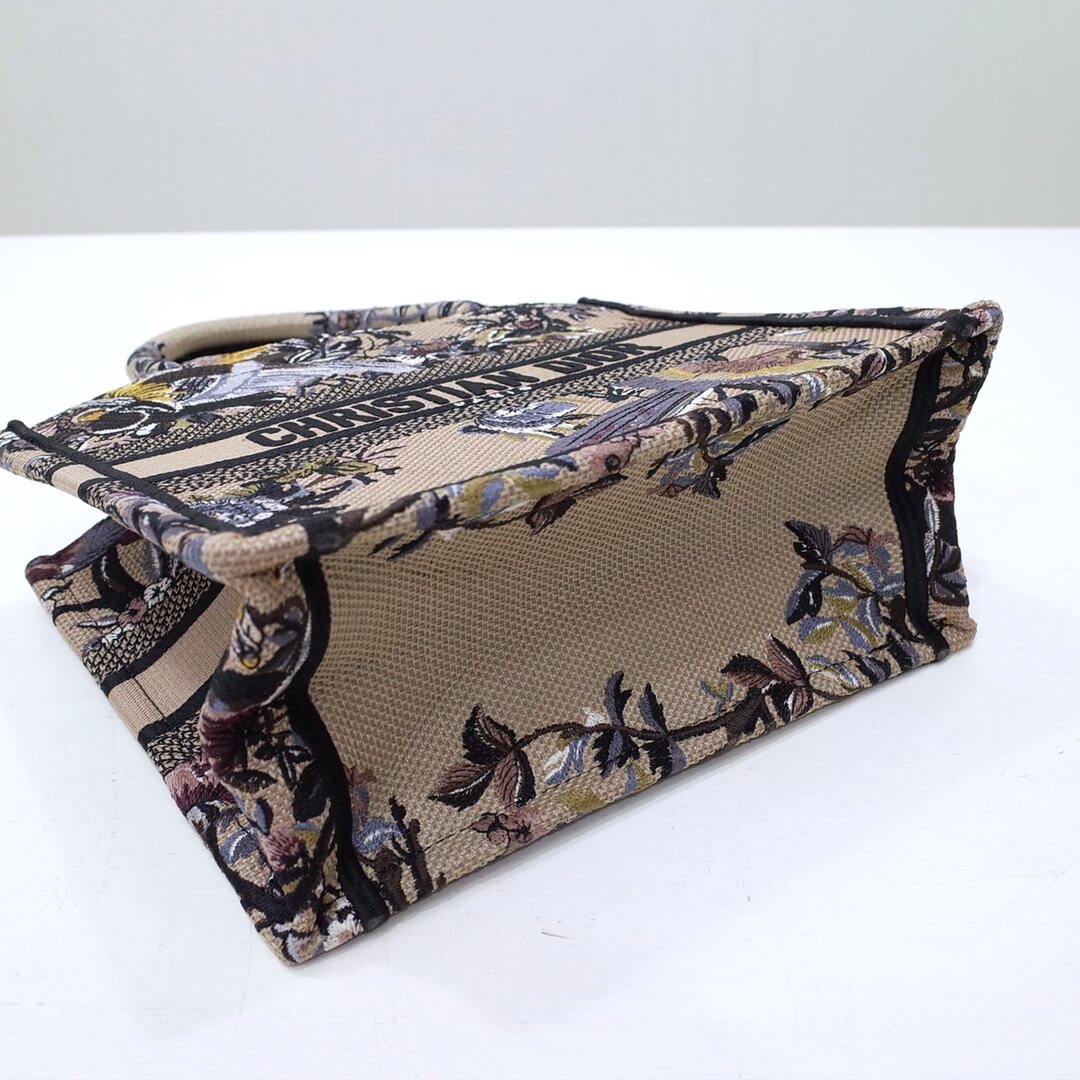 1286 book bag tote embroidery 36 5cm 41 5cm handbag brown printing