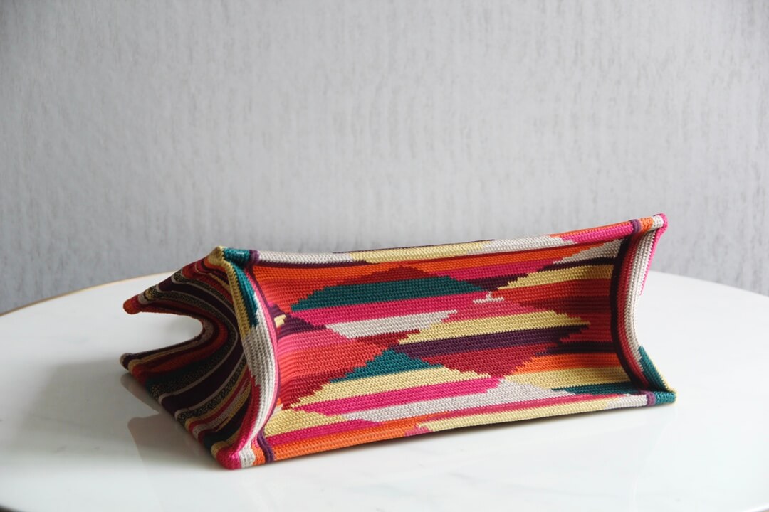 1286 book bag tote embroidery 36 5cm 41 5cm handbag red 3