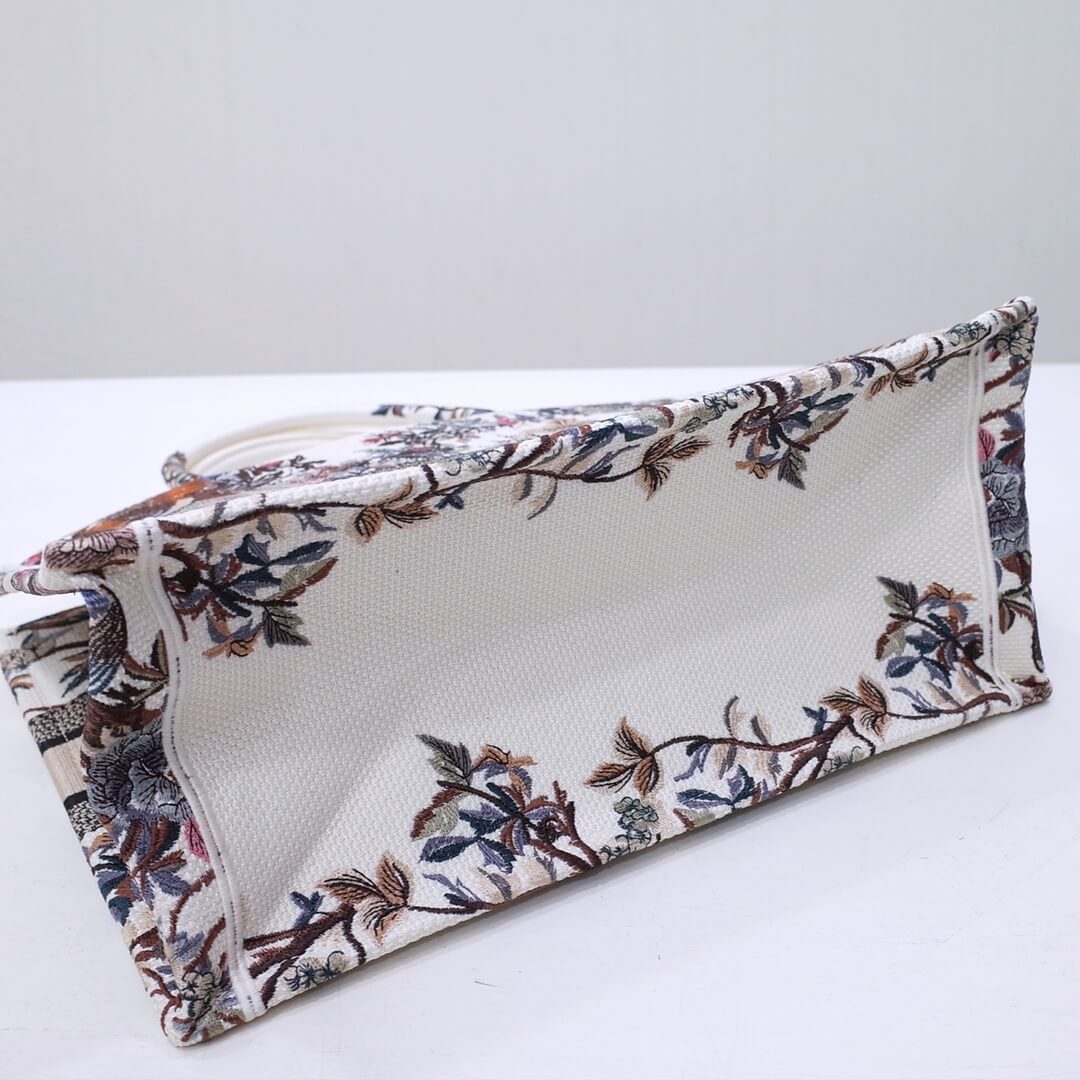 1286 book bag tote embroidery 36 5cm 41 5cm handbag white printing