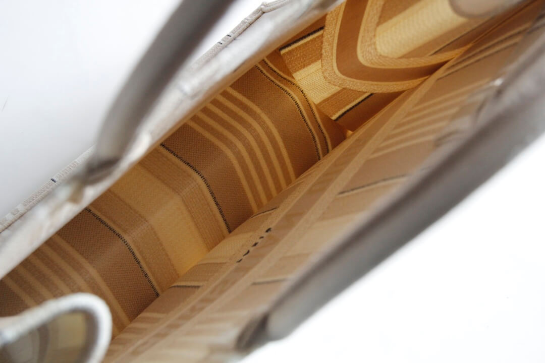 1286 book bag tote embroidery khaki 36 5cm 41 5cm handbag