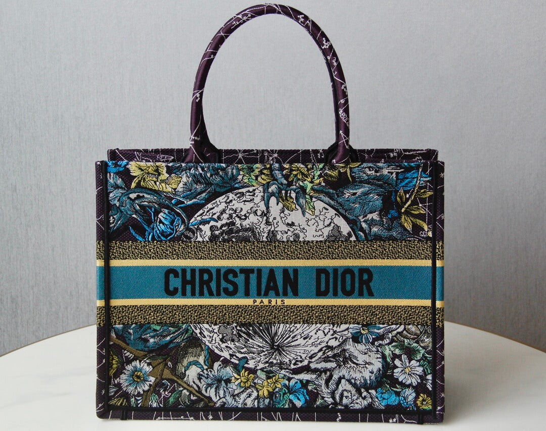 1286 book bag tote embroidery blue white 36 5cm 41 5cm handbag