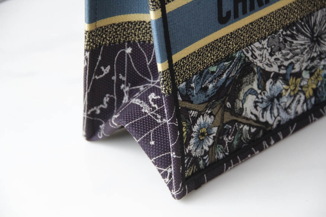 1286 book bag tote embroidery blue white 36 5cm 41 5cm handbag