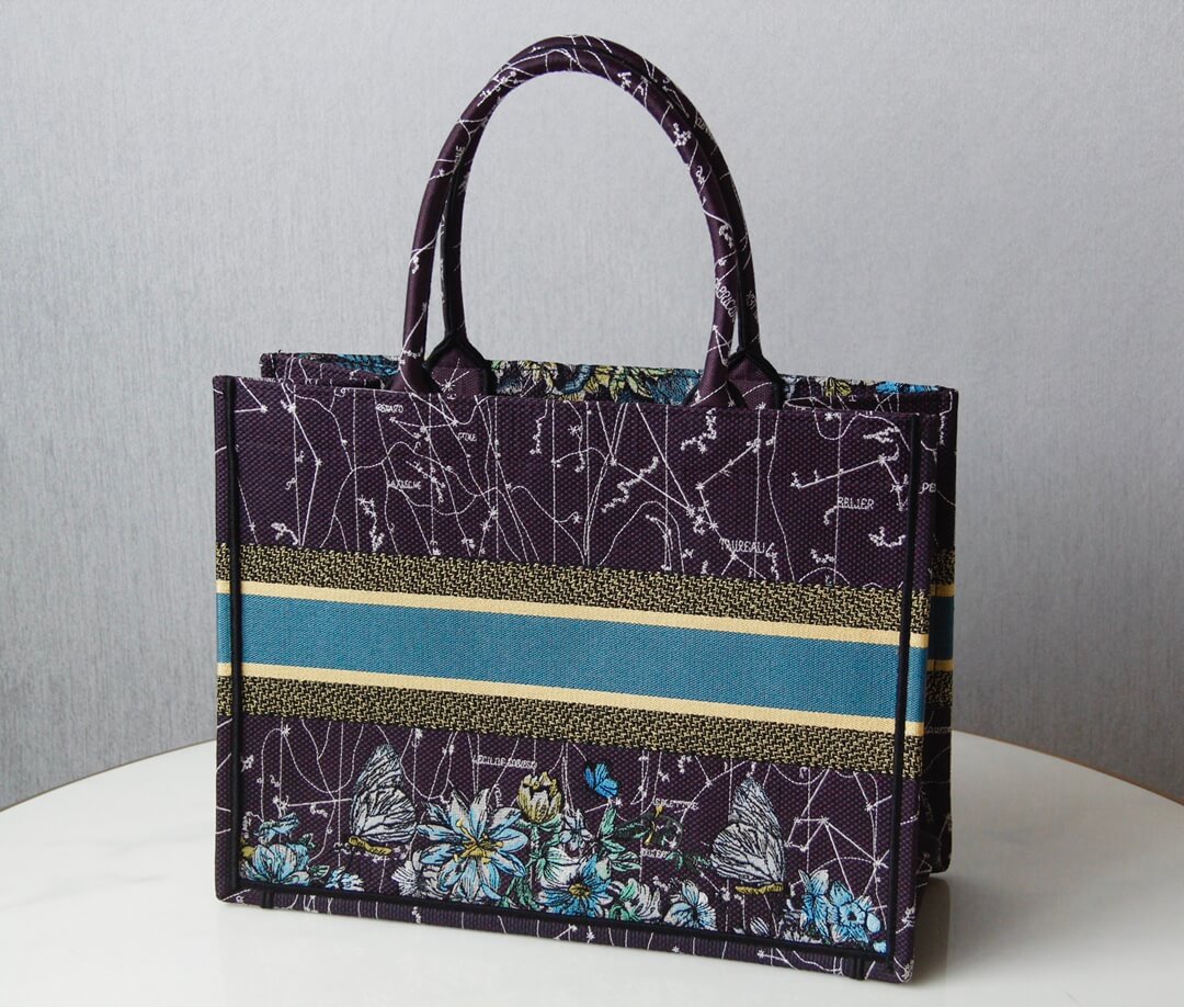 1286 book bag tote embroidery blue white 36 5cm 41 5cm handbag