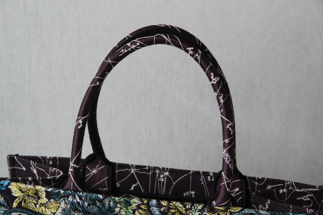 1286 book bag tote embroidery blue white 36 5cm 41 5cm handbag