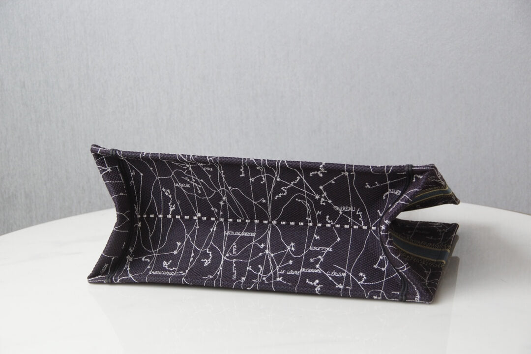 1286 book bag tote embroidery blue white 36 5cm 41 5cm handbag