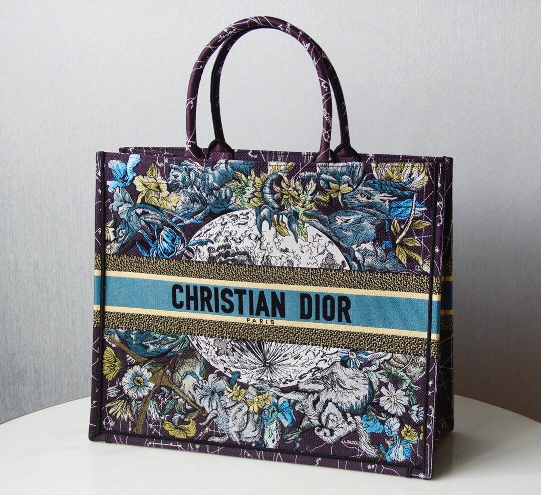 1286 book bag tote embroidery blue white 36 5cm 41 5cm handbag