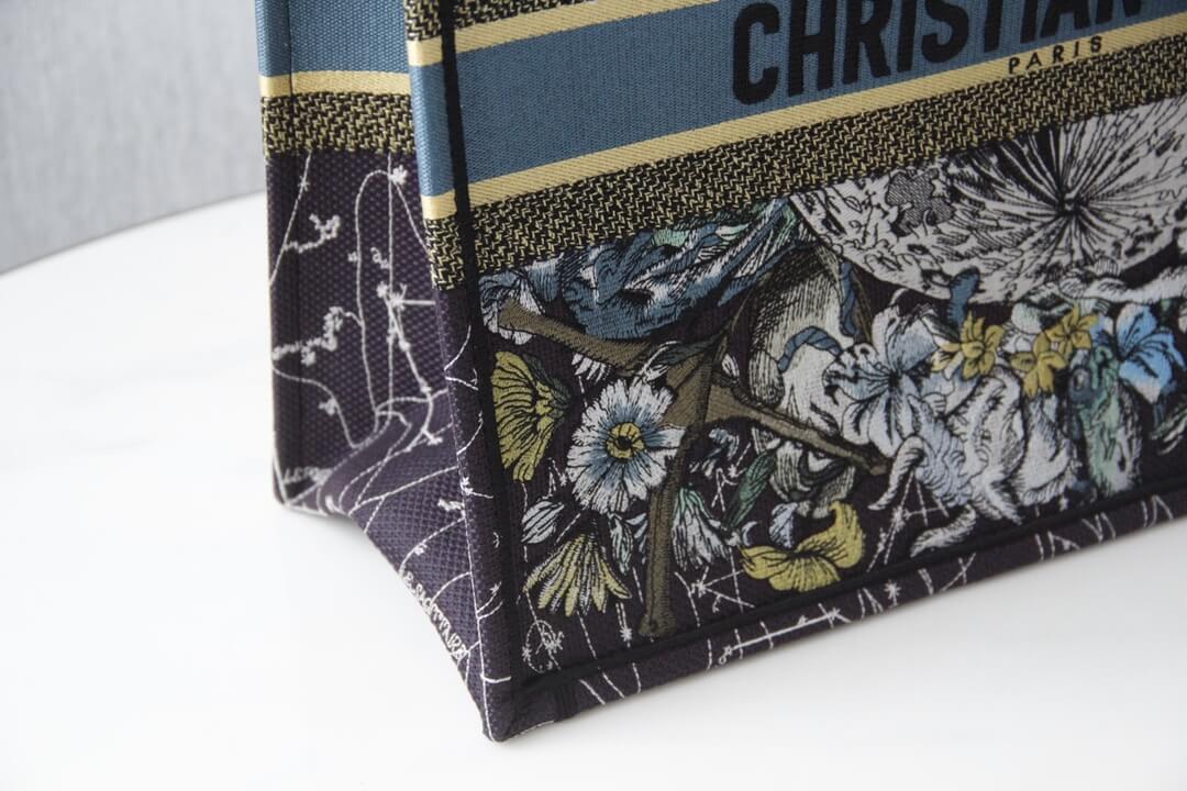 1286 book bag tote embroidery blue white 36 5cm 41 5cm handbag