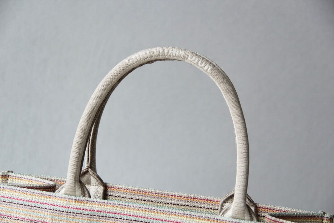 1286 book bag tote embroidery pink white 36 5cm 41 5cm handbag