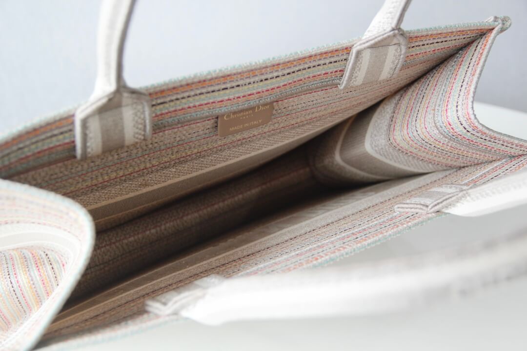 1286 book bag tote embroidery pink white 36 5cm 41 5cm handbag