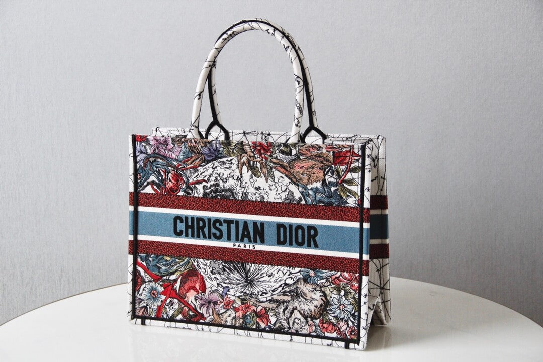 1286 book bag tote embroidery red printing 36 5cm 41 5cm handbag