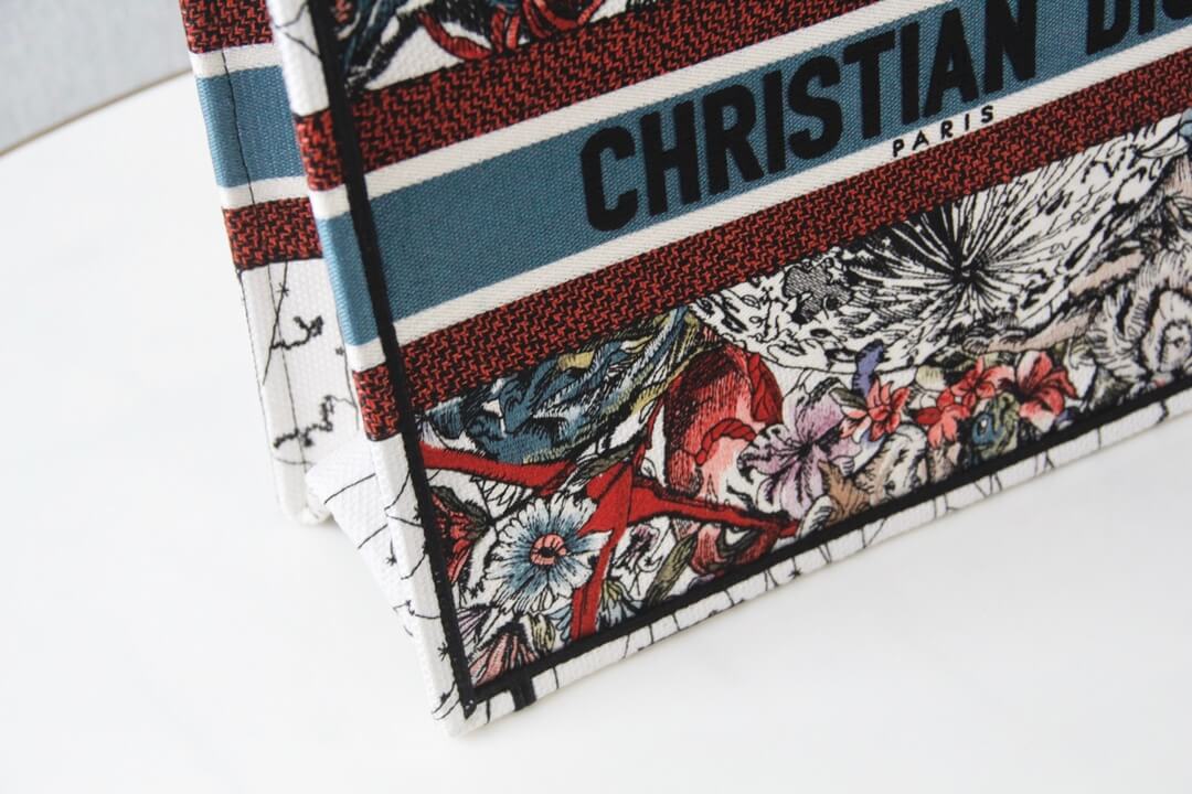 1286 book bag tote embroidery red printing 36 5cm 41 5cm handbag