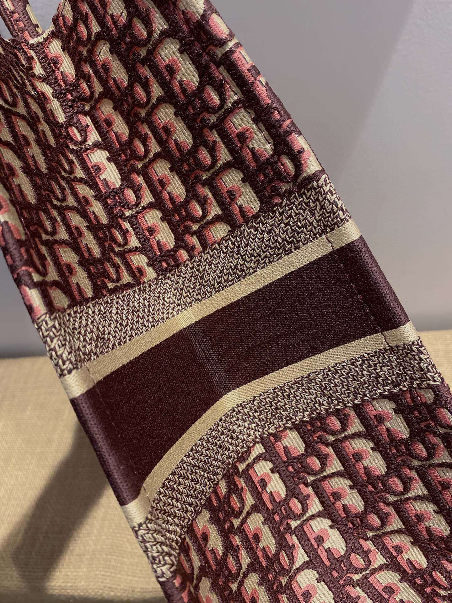 1286 book bag tote embroidery 36 5cm 41 5cm handbag purple red