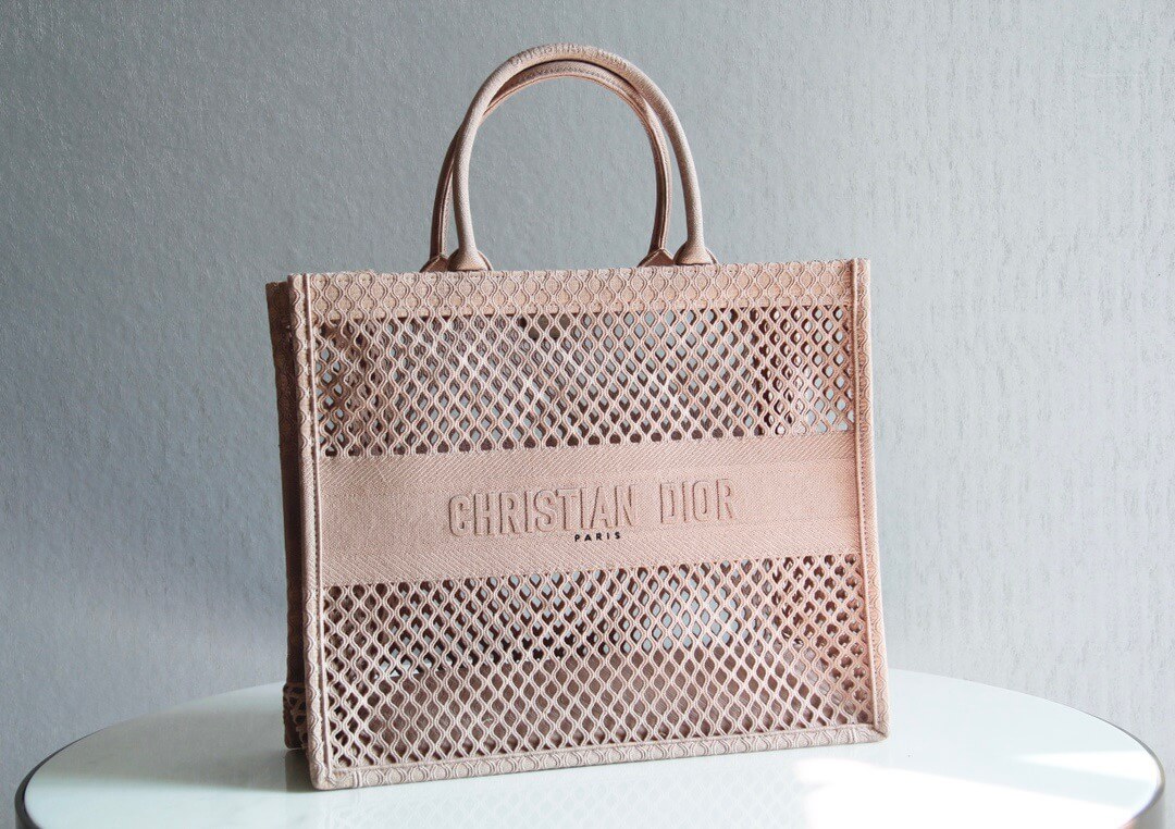 1286 book tote big size 36 5cm 41 5cm oblique embroidery nude