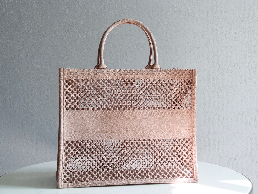 1286 book tote big size 36 5cm 41 5cm oblique embroidery nude