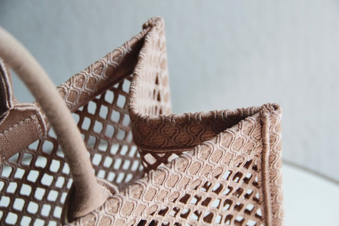 1286 book tote big size 36 5cm 41 5cm oblique embroidery nude