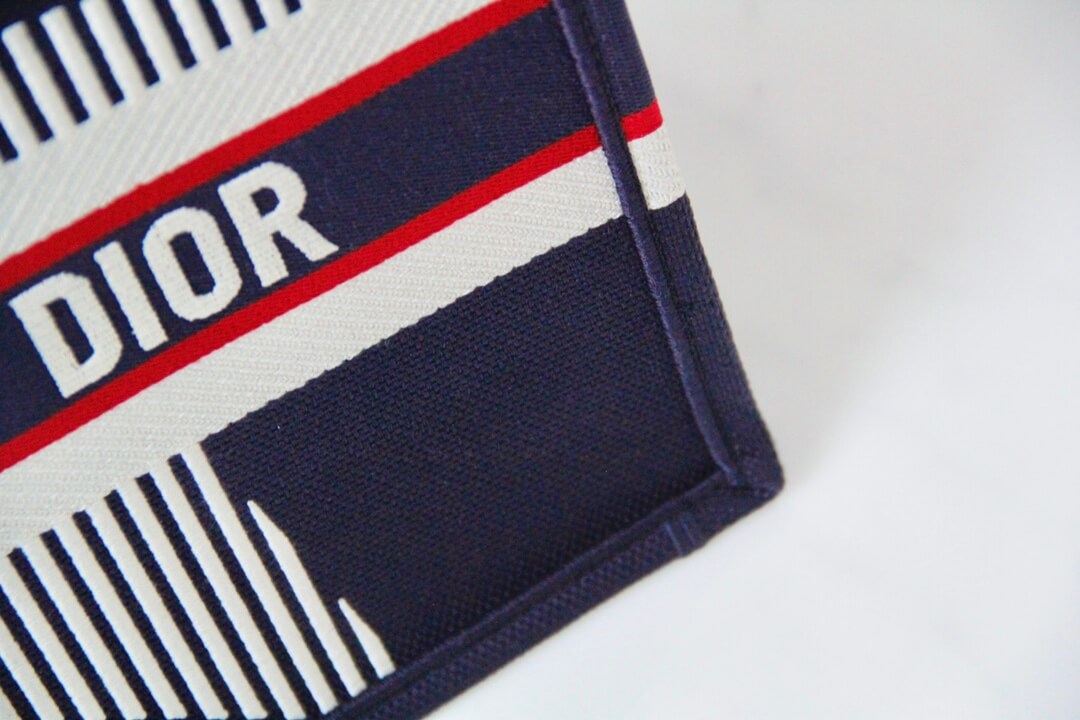 1286 book tote dioralps 36 5cm 41 5cm oblique embroidery black white 6