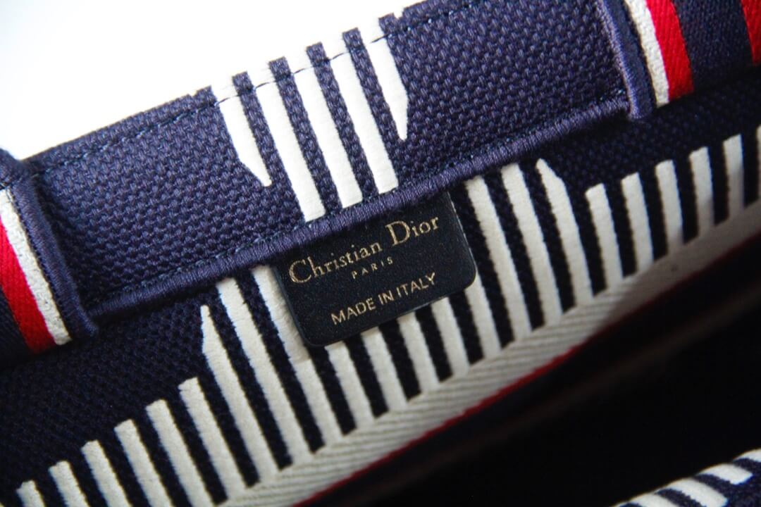 1286 book tote dioralps 36 5cm 41 5cm oblique embroidery black white 6