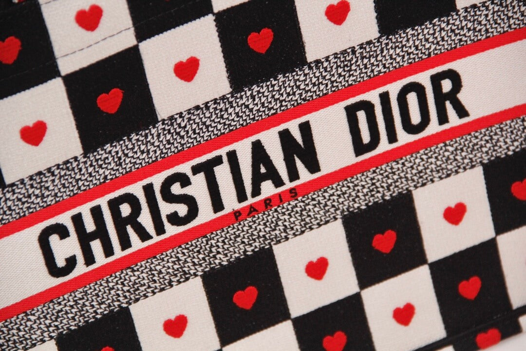 1286 book tote dioramour 36 5cm 41 5cm oblique embroidery black white 6