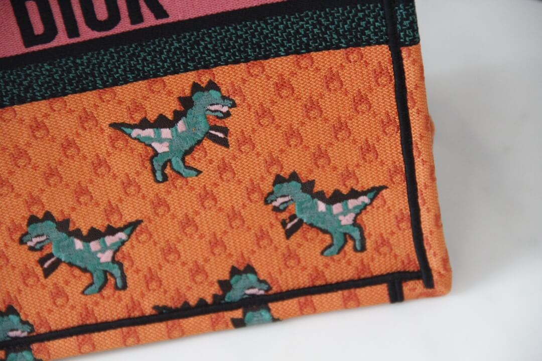 1286 book tote small size 36 5cm 41 5cm embroidery orange