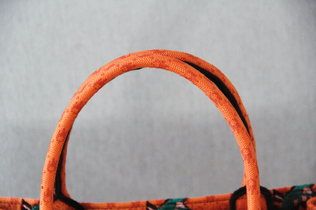 1286 book tote small size 36 5cm 41 5cm embroidery orange