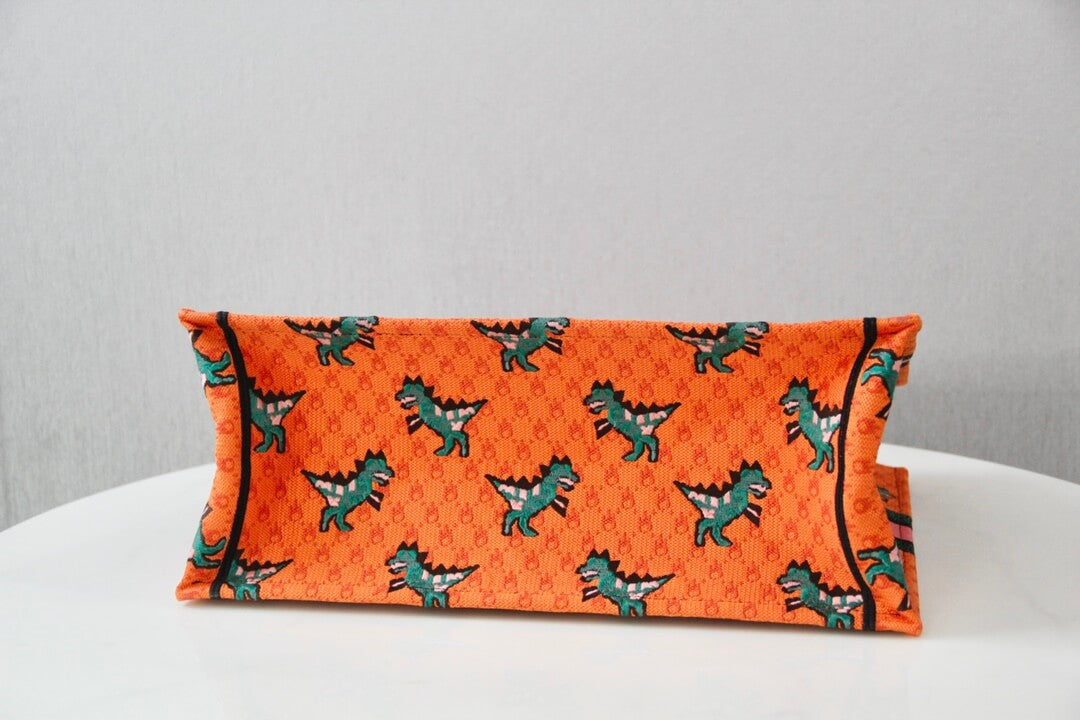 1286 book tote small size 36 5cm 41 5cm embroidery orange