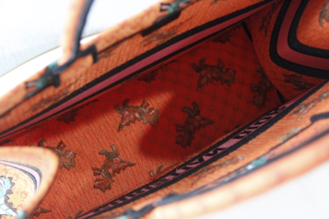 1286 book tote small size 36 5cm 41 5cm embroidery orange