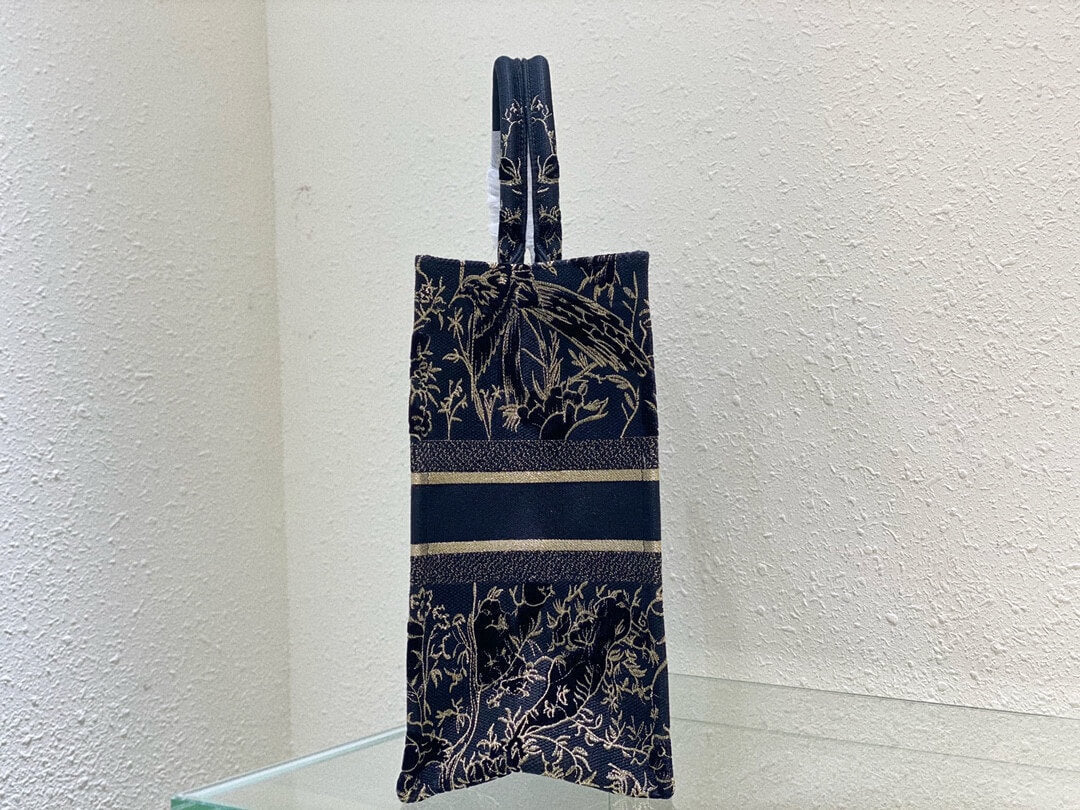 1286 book tote tiger small mini navy black 1